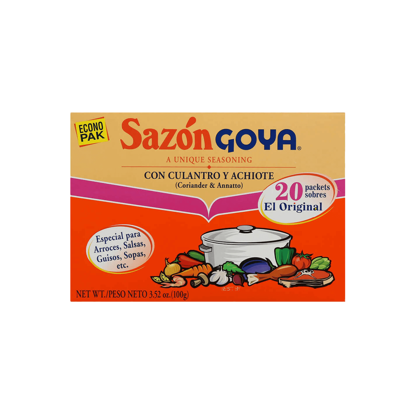 Goya Sazón with Coriander & Annatto